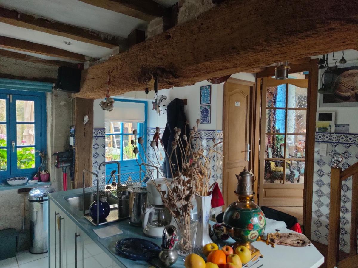 La Maison Bleue De Husseau Ancienne Ferme Semi-Troglodytique 18E Siecle Villa Монлюис-сюр-Лоар Екстериор снимка